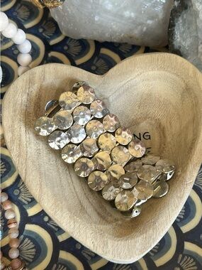 & Other Stories Hammered Disc Gold Bracelet